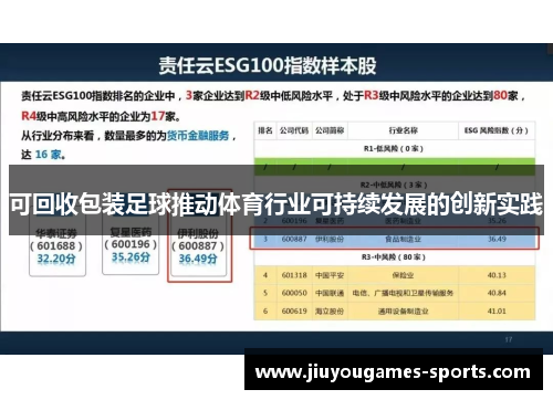 可回收包装足球推动体育行业可持续发展的创新实践